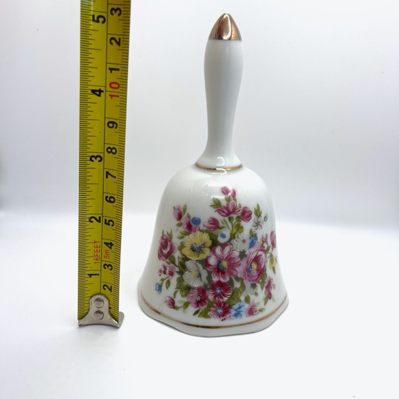 Vintage Porcelain Dinner Bell with gold accents - Picture 6 of 6